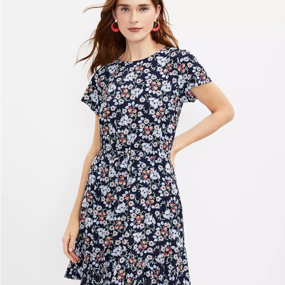 LOFT Dresses & Skirts - LOFT Navy Floral Mini Dress